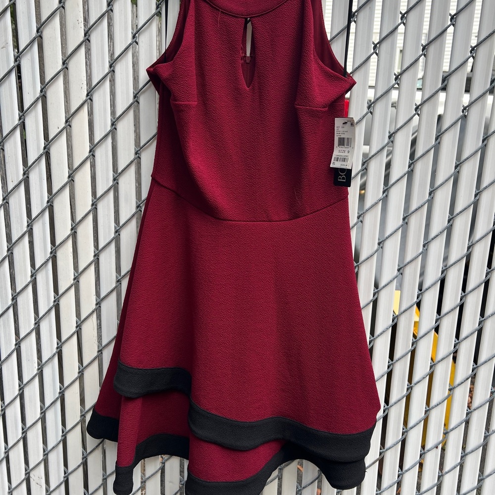 BCX Semi-Formal Dress, Juniors 9, Maroon/Dark Red (darker than pictured) NEW!